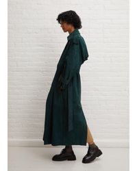 Khaite Suede Libby Coat - Blue