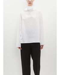 Dusan - Striped Cotton Batwing Oversized Shirt - Lyst