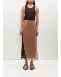 AURALEE - Recycled Wool Blend Leno Sheer Skirt - Lyst