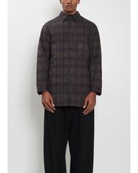 Yohji Yamamoto - Plaid Padded Cotton Shirt - Lyst
