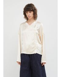 Hache Silky Button Front Blouse - Multicolour