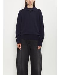 Studio Nicholson - Sark Merino Wool Polo Shirt Jumper - Lyst