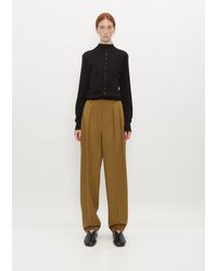 Lemaire - Pleated Tappered Pants - Lyst