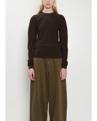 Lemaire - Crew Neck Wool Sweater - Lyst
