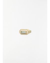 Aliita - Deco Maxi Baguette Green Amethyst Ring - Lyst