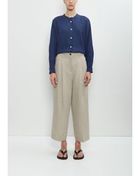 Margaret Howell - Linen Pleated Front Cropped Trouser - Lyst