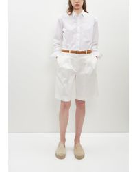 TOTEME - Relaxed Cotton Twill Shorts - Lyst