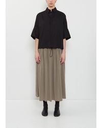 Y's Yohji Yamamoto - Layered Gathered Skirt - Lyst