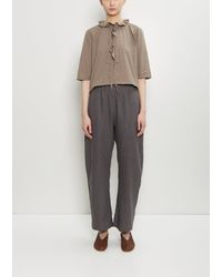 Apuntob - Linen Wool Wide Pull On Pant - Lyst