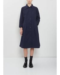 MHL by Margaret Howell - Pleated Cotton Shirt Dress - Lyst