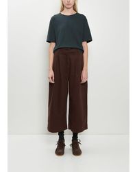 MHL by Margaret Howell - Pleated Culotte Cotton Pants - Lyst