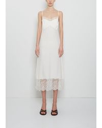 Simone Rocha - Silk Blend Lace Trim Slip Dress - Lyst