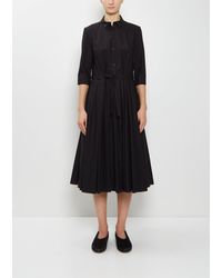 Apuntob - Cotton Belted Pleated Dress - Lyst