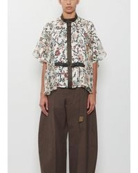 Sacai - Floral Print Blouse - Lyst