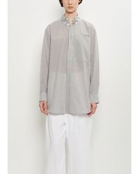 Issey Miyake - Odd Stripes Wool Cotton Shirt - Lyst