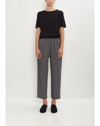 Apuntob - Linen Wool Pinstripe Pleated Tapered Pant - Lyst