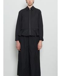Comme des Garçons - Wool Tech Peplum Zip Up - Lyst