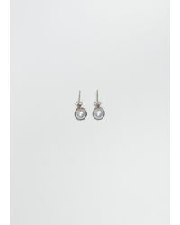 Noguchi Bijoux - Bijoux Half Cut Pearl White Gold Earrings - Lyst