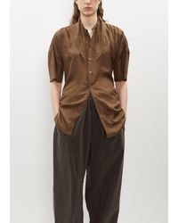 Lemaire - Short Sleeve Shirt With Scarf - Lyst