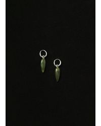 Sophie Buhai - Jade Tiny Spear Hoops - Lyst