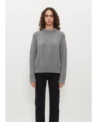 Begg x Co - Isla Cable Knit Crew Sweater - Lyst