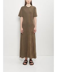 6397 - Organic Cotton Sunbleached Draped Dress - Lyst