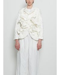 Comme des Garçons - Grosgrain Lace Ruched Blazer - Lyst