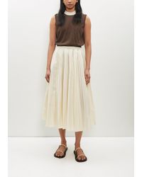 Sara Lanzi - Washed Taffeta Pleated Skirt - Lyst