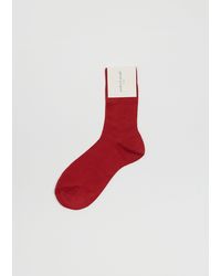 Maria La Rosa - One Ribbed Silk Socks - Lyst