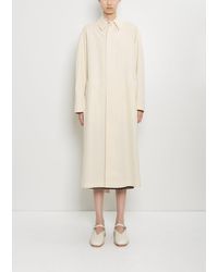 Lemaire - Wool Blend Light Slitted Overcoat - Lyst