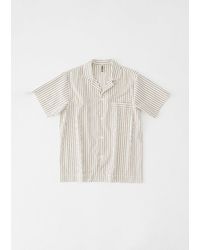 Tekla - Cotton Poplin Pyjamas Short Sleeve Shirt - Lyst