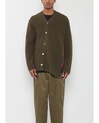 Comme des Garçons - Contrasting Back Asymmetrical Cardigan - Lyst