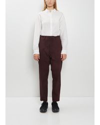 Y's Yohji Yamamoto - Cotton Wool Tapered Pants - Lyst