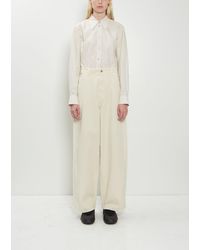 Lemaire - Cotton Denim Large Pants - Lyst