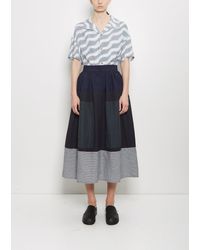 Visvim - Wool Linen Elevation Patchwork Santome Skirt - Lyst