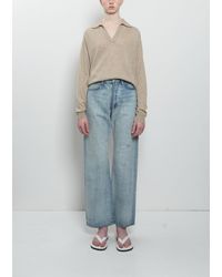AURALEE - Faded Selvedge Light Denim Pants - Lyst
