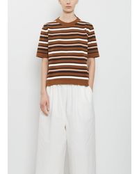 Margaret Howell - Knitted Cotton Linen T-shirt - Lyst