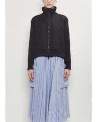 Sacai - Matelasse Twill High Neck Blouson - Lyst