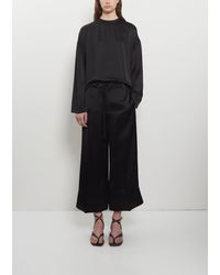TOTEME - Satin Drawstring Trousers - Lyst
