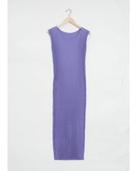 Issey Miyake Spongy Dress - Purple