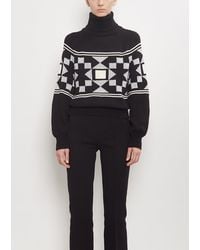 High Sport - Cotton Lara Fairisle Turtleneck Sweater - Lyst