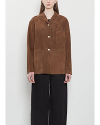 The Row - Janine Suede Shirt - Lyst
