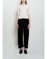 Lauren Manoogian - Crepe Cotton Linen Capri Pants - Lyst