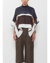 Sacai - Satin X Chiffon Pullover - Lyst