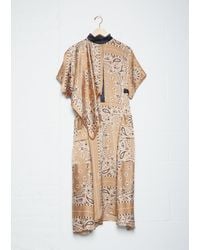 Sacai Bandana Print Dress - Natural
