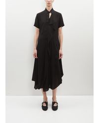 Y's Yohji Yamamoto - Left Hanging Cloth Dress - Lyst