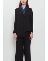 Y's Yohji Yamamoto - Asymmetry Twill Jacket - Lyst