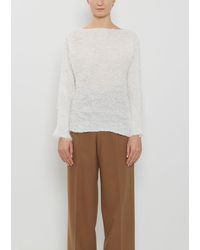 Issey Miyake - Shifted Fuzzy Pleats Sweater - Lyst