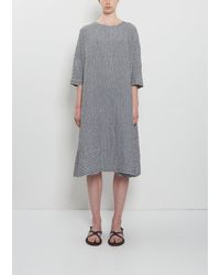 Apuntob - Crinkled Linen 3/4 Sleeve Tunic Dress - Lyst