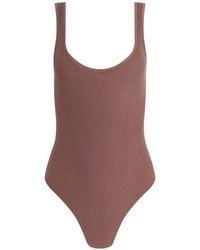 L'Agence - Nica Scoopneck Bodysuit - Lyst